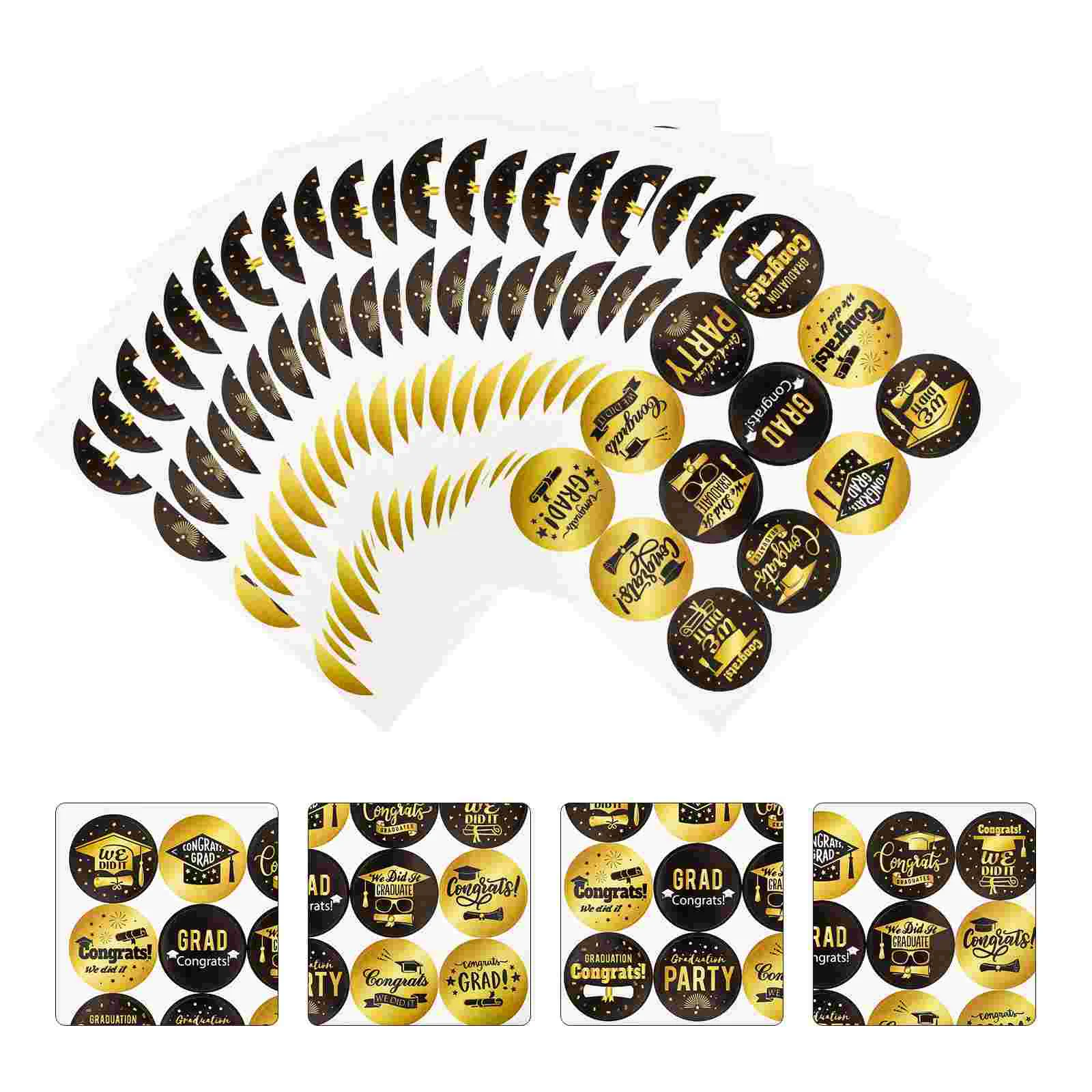 

20Sheets Decorative Graduation Label Cake Gift Sealing Decal Party DIY Sticker