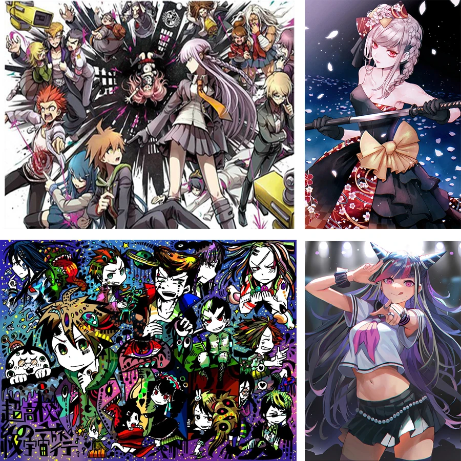 5D DIY Diamond Painting Danganronpa Anime Character Embroidery For Kids Room Decoration Children Gift |