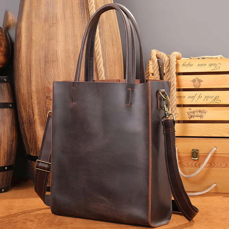 

Bag Retro Bags For Shoulder Men Crossbody Bag Leather Horse For Leather Bag Man Leather Crazy Men Shoulder Genuine Tote Handbag
