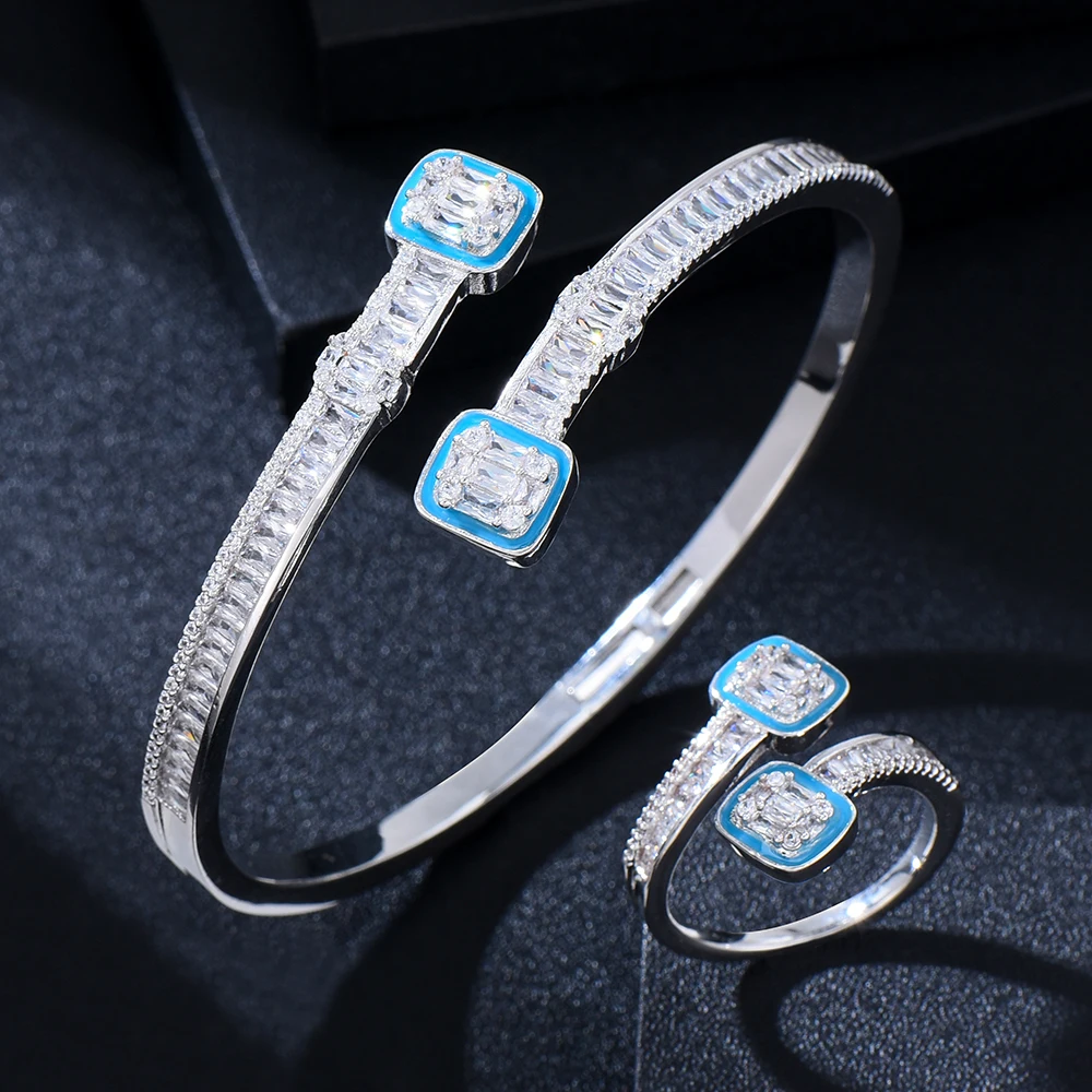 

Missvikki Trendy Fine Cute Bangle Ring Jewelry Set for Women Bridal Wedding Daily Party Super Gift Jewelry Set New Design