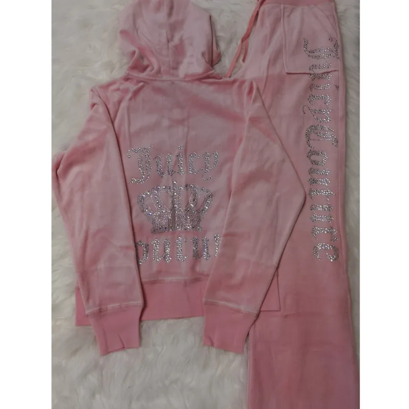 

Женский спортивный костюм, Бархатный спортивный флисовый комплект из двух предметов для бега, велюровые костюмы с толстовкой на молнии и шт...