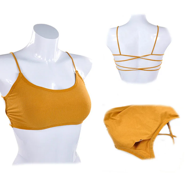 

Beauty Back Yoga Bra Women Padded Sports Bra Removable Workout Bra Wireless Fitness Bra Elastic Thin Shoulder Strap Workout Bra