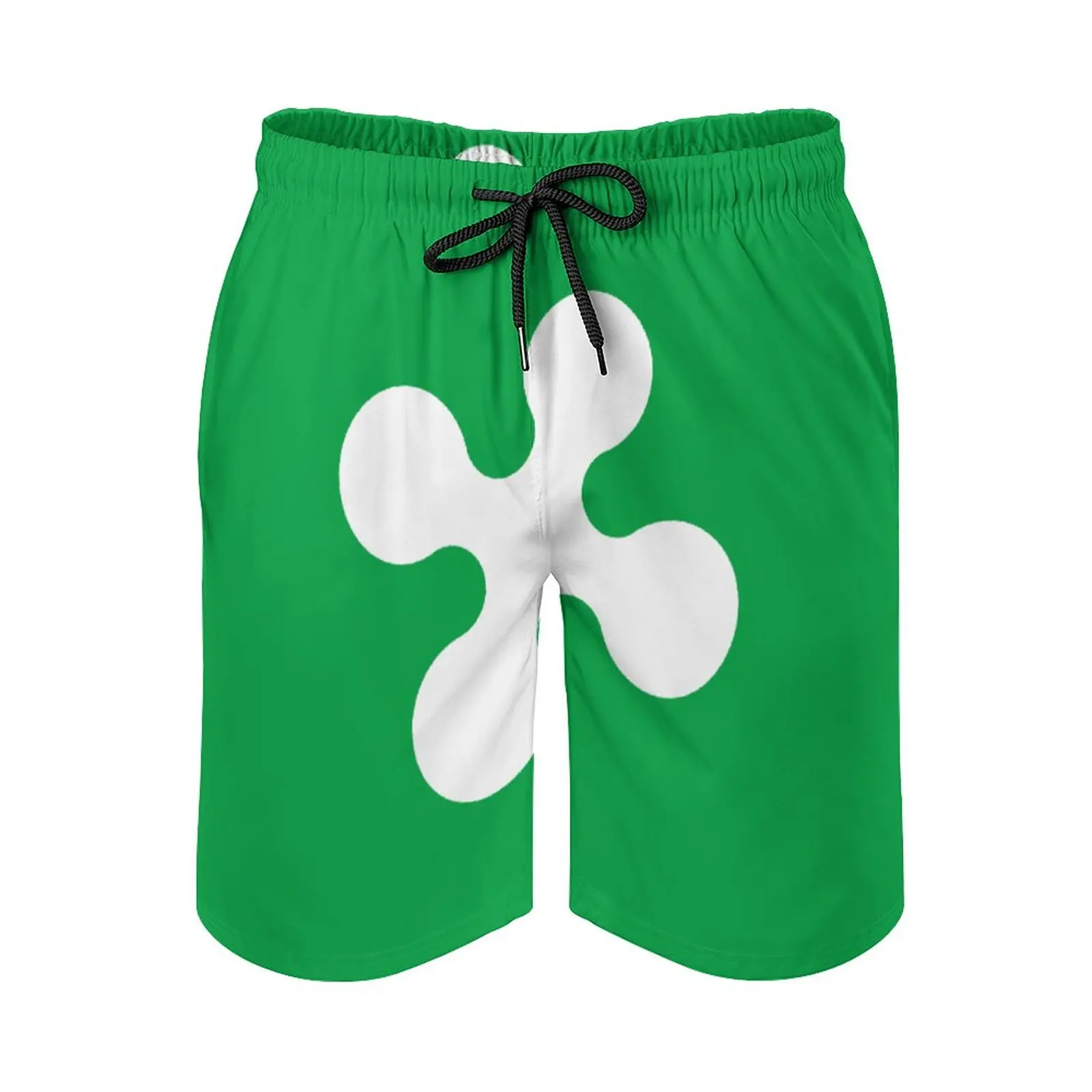 

Flag of Lombardy Anime CausalGraphic Cool Adjustable Drawcord Breathable Quick Dry Men's Beach ShortsLoose Loose Stretch Male Sh