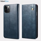 Чехол-книжка для iPhone 12, 13 Pro Max, Mini, кожаный, с отделением для карт и магнитной застежкой