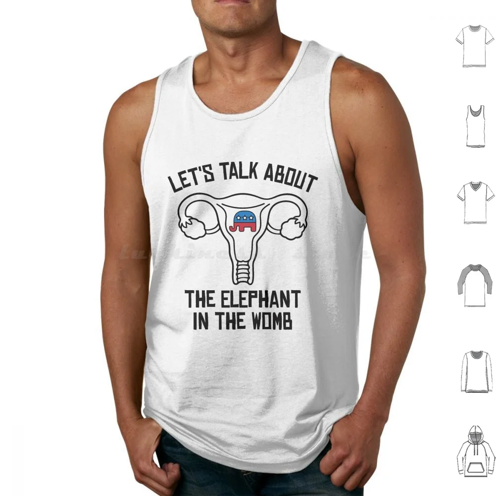 

Reproductive Rightsfeminist Pro Choice Elephant In The Womb Tank Tops Print Cotton Anti Republican Womens Health Pro