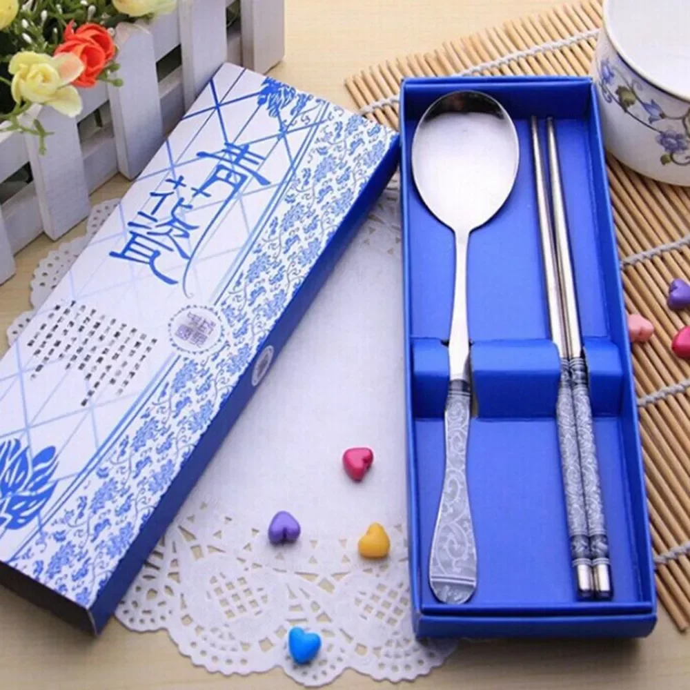 

NEW2022 Creative Chinese Style Chopsticks Food Stick Stainless Steel Wholesale Portable Kitchen Tableware Chop Sticks Set Assort