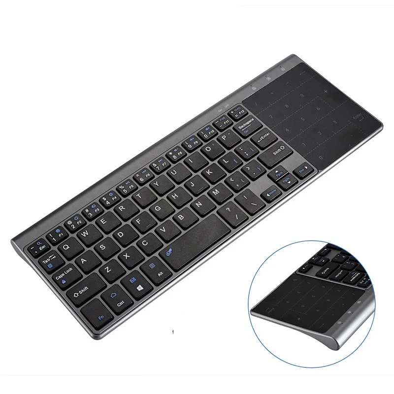 

Jelly Comb Wireless Keyboard with Number Touchpad for Notebook PC Smart TV YR Thin USB Wireless Mini Keyboard Spanish Russian