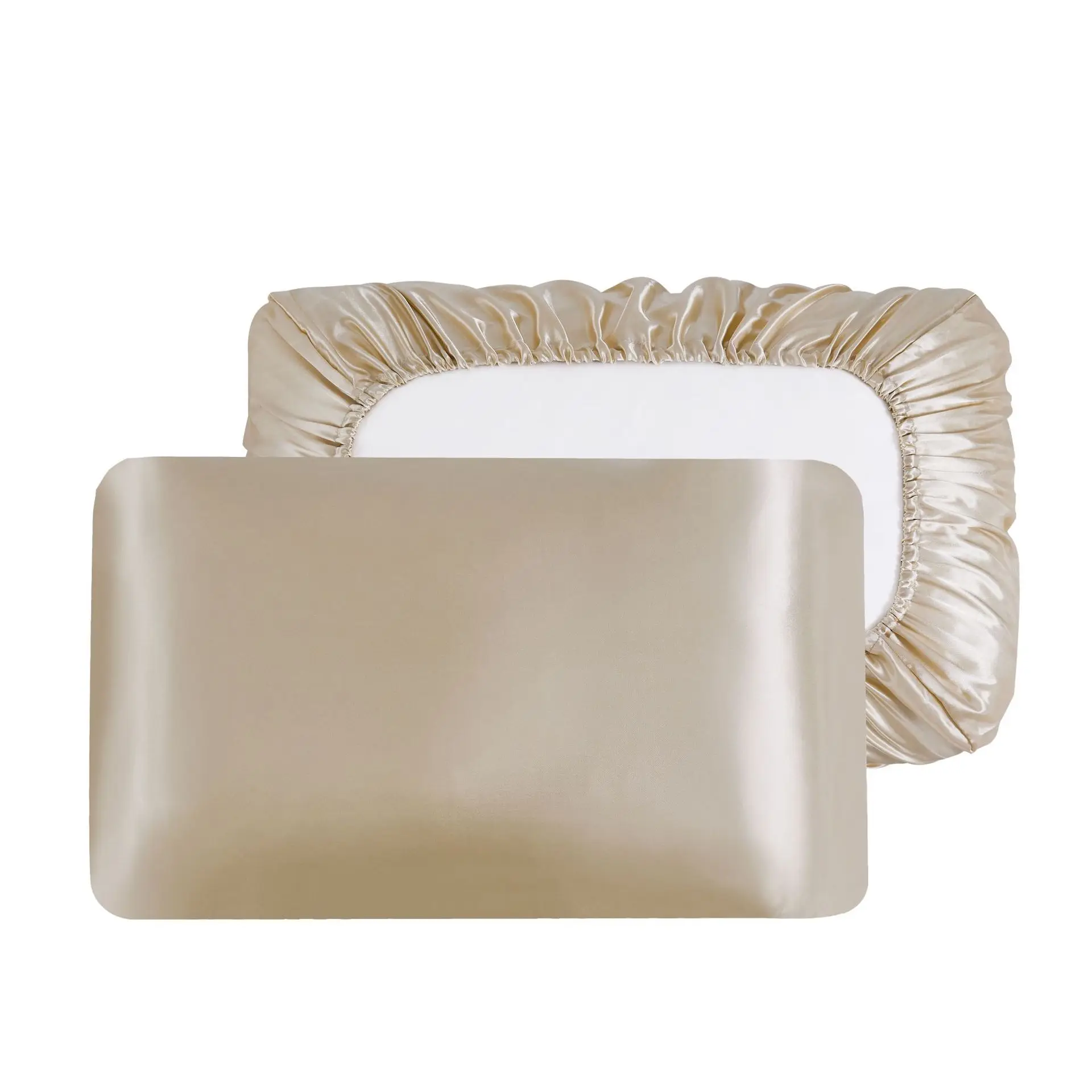 

1piece Elastic band Pillow case 100% Satin pillowcase solid color pillow cases pillow cover for bed