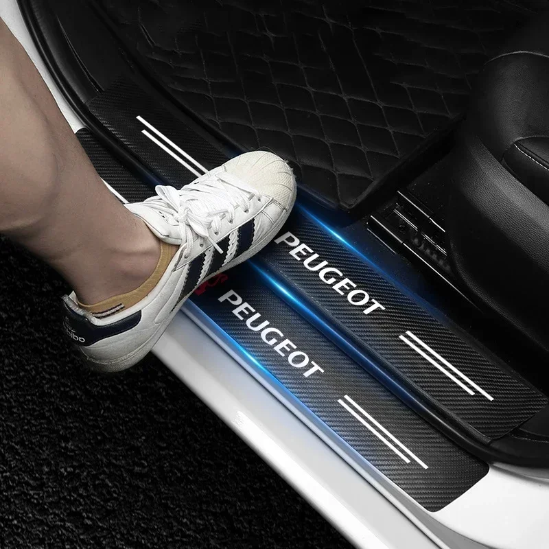 Наклейка на дверь автомобиля наклейка из углеродного волокна для защиты порога