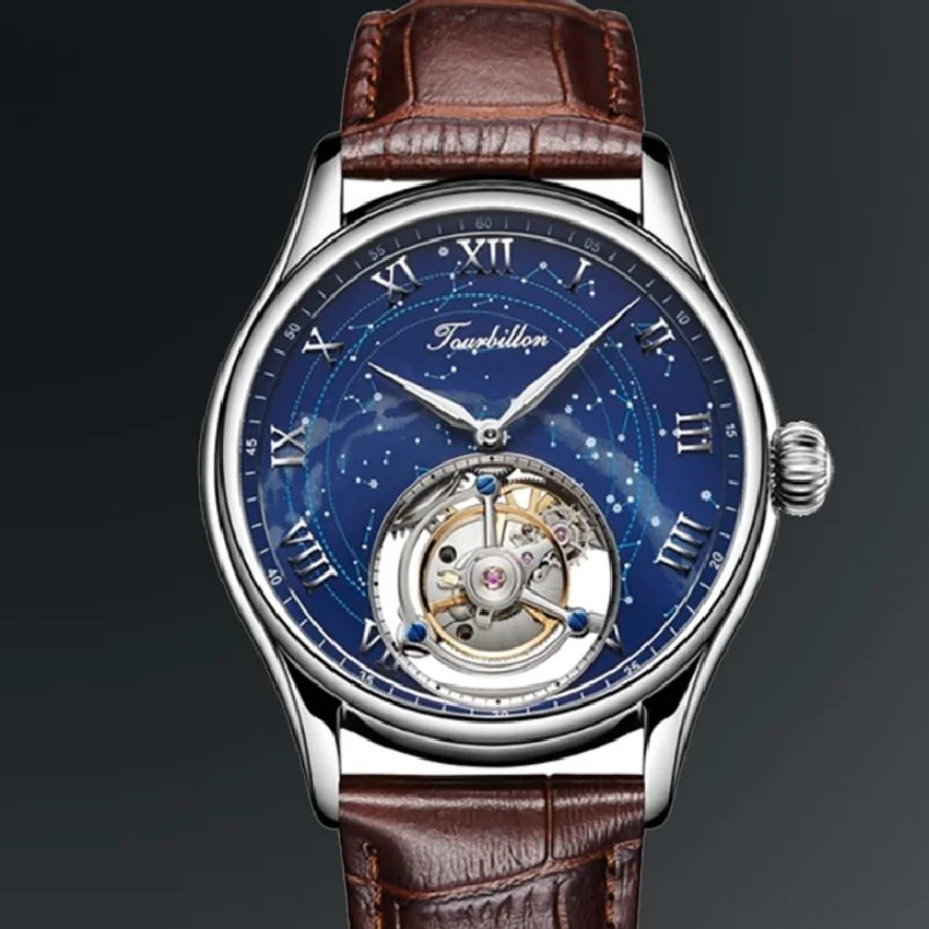 

100% Tourbillon Men Mans Mechanical Wristwatches Watches for Man Clock Sapphire Crystal Mechanical Watch Luxury for Men 2020