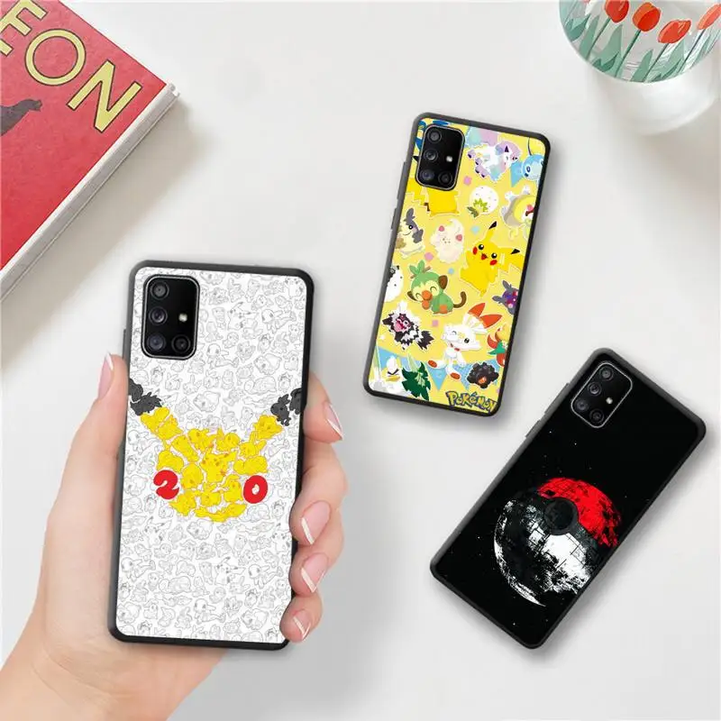

Cute Cartoon Pokemon Pikachu Phone Case For Samsung Galaxy A03S A52 A13 A53 A73 A72 A12 A31 A81 A30 A32 A50 A80 A71 A51 5G