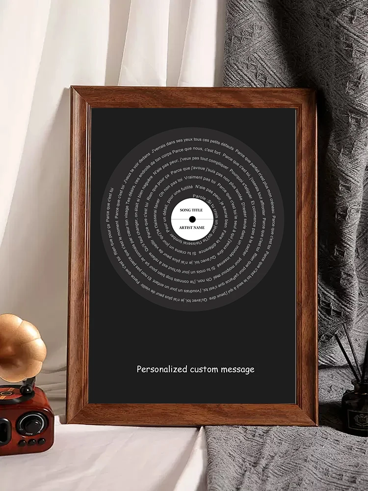 Изготовленная на заказ песня персонализированный музыкальный постер