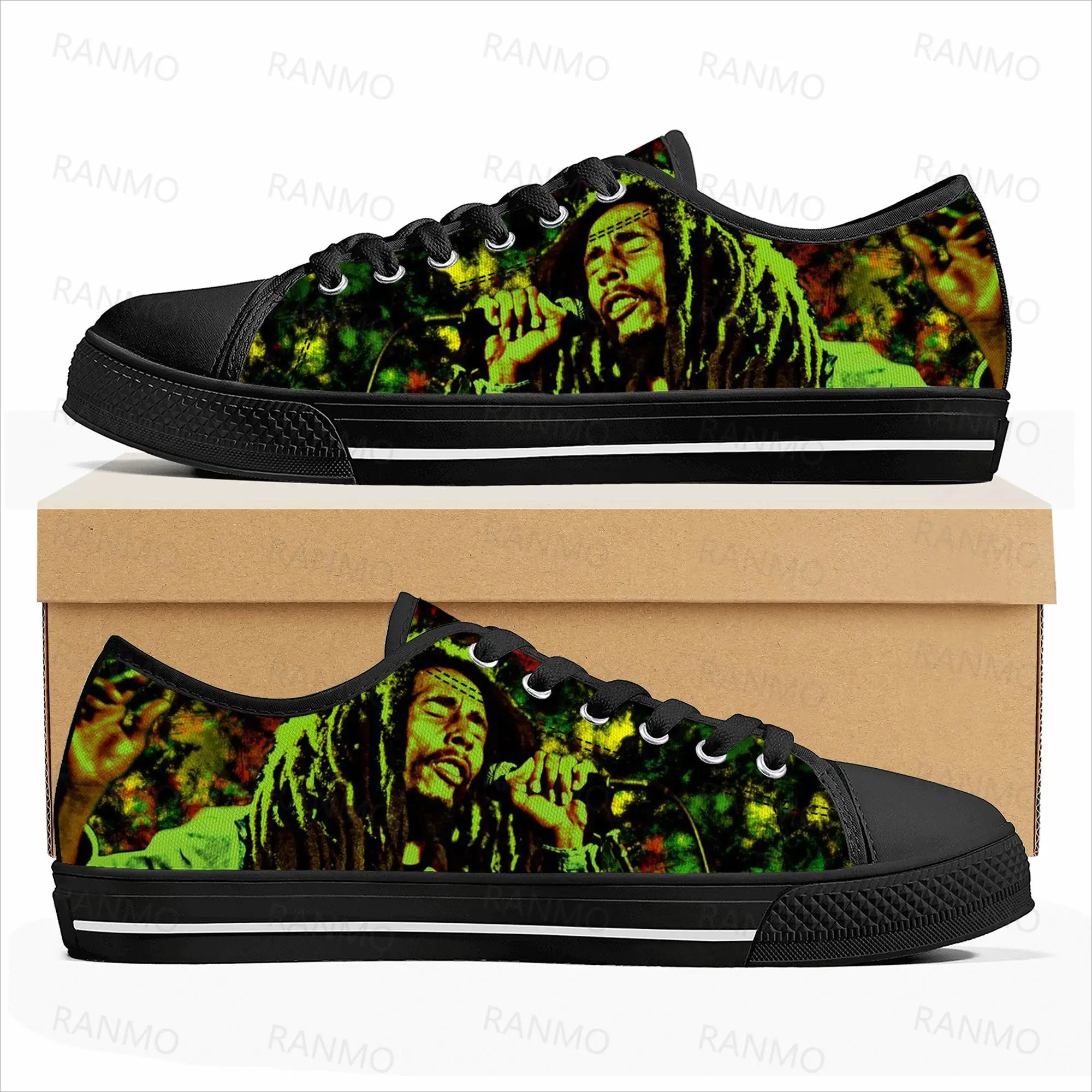 

Legend Bob Marley Reggae Rasta Low Top High Quality Sneakers Mens Women Teenager Canvas Sneaker Casual Couple Shoes Custom Shoes