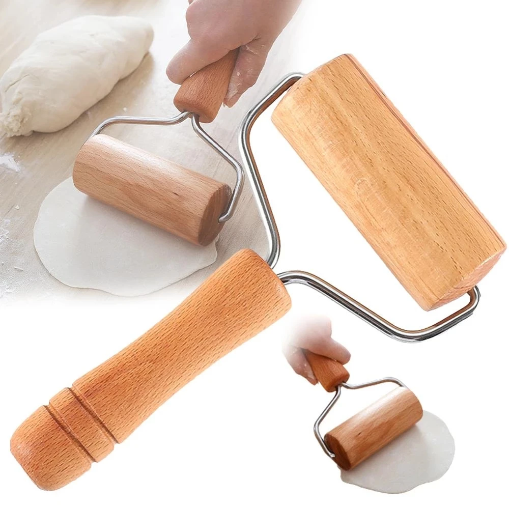 

Wooden Rolling Pin Kitchen Gadgets Hand Dough Roller for Pastry Fondant Cookie Dough Chapati Pasta, Bakery, Pizza. Kitchen Tool