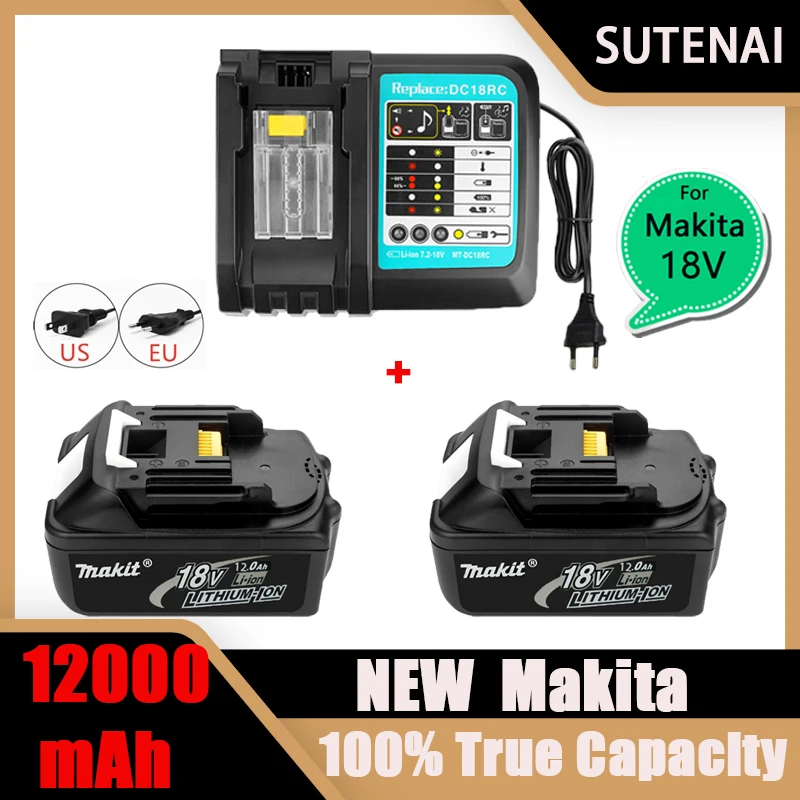

100% Original Makita 18V 12000MAh Rechargeable Power Tools Makita Battery Li-ion Replacement LXT BL1860B BL1860 BL1850