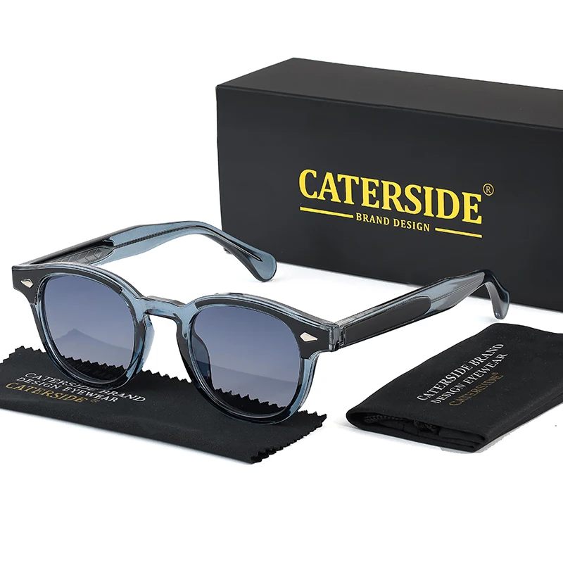 CATERSIDE Ретро модные круглые солнцезащитные очки мужские брендовые по