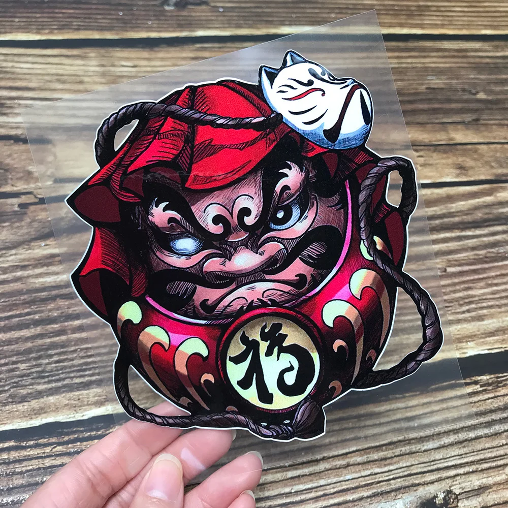 Японская Светоотражающая наклейка JDM Dharma для Honda Monkey YAMAHA AX Kawasaki Z750 Suzuki Harley Twin Cam Vespa