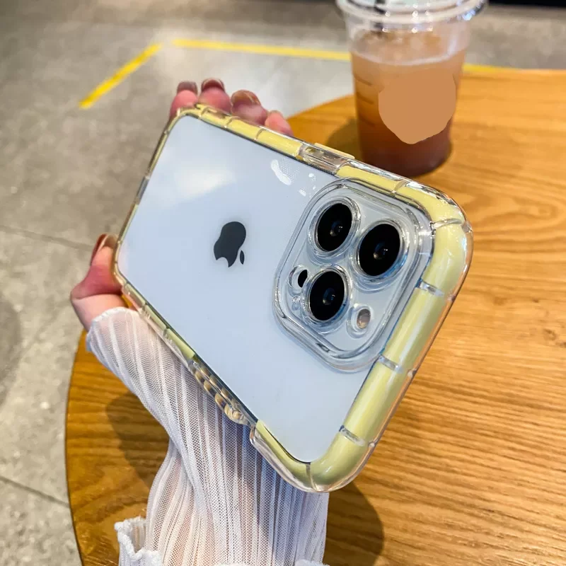 

Factory Direct Selling Luminous Color Frame Case For iPhone 13 Pro Max Transparent Shell For 11 12 Pro Max X XR XS Max Shockproo
