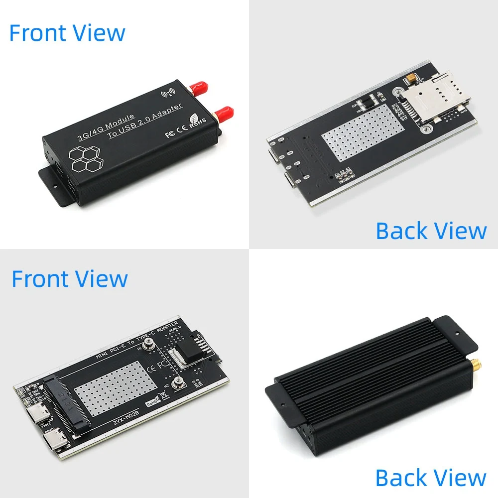 Адаптер Mini PCI-E-USB 2 0 (TYPE C) со слотом для SIM-карты и вспомогательным интерфейсом