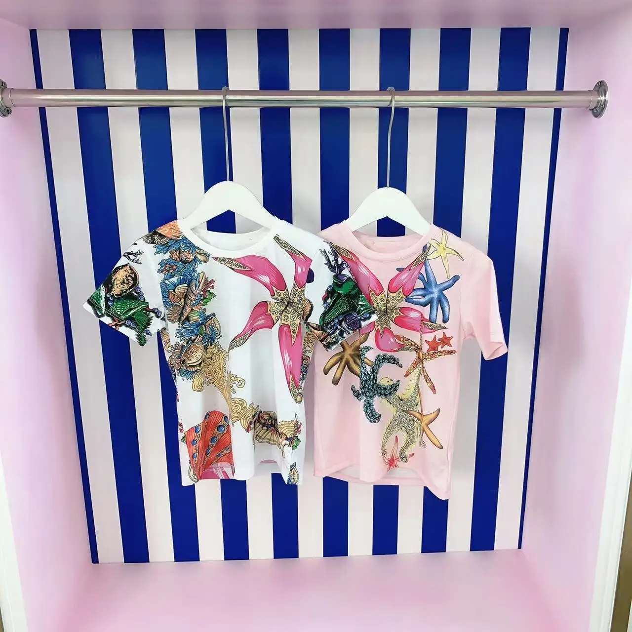 

Kids Designer Clothes Baby Girls Summer Clothes 2022 Children's Clothing Cute Sweet Short Sleeve Little Girl T-shirt Cotton Tops