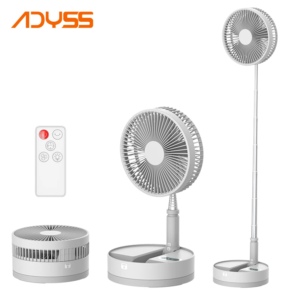 Youpin Adyss P10 Portable Retractable USB Charging Fan with Ring Light Timing Control Touch Control Panel - White