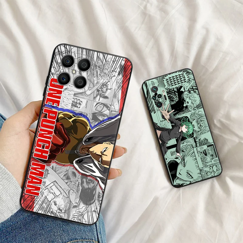Силиконовый черный чехол для телефона Honor x8b Magic5 x9 x7 b x6 x8 a 90 70 8x x8a x7b One Punch Man аниме