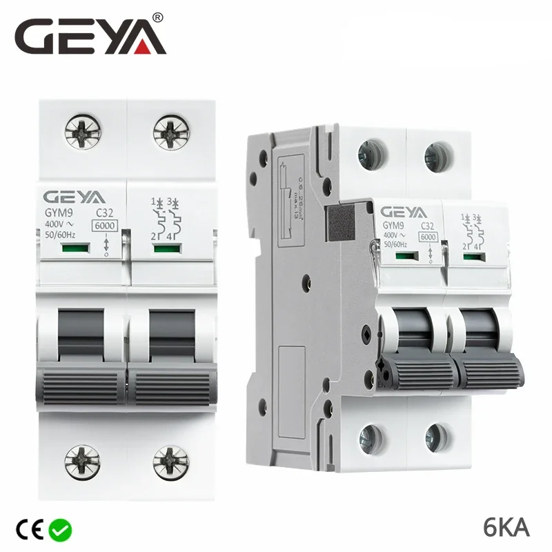 

Автомат GEYA GYM9 2-полюсный 6A-63A 230В