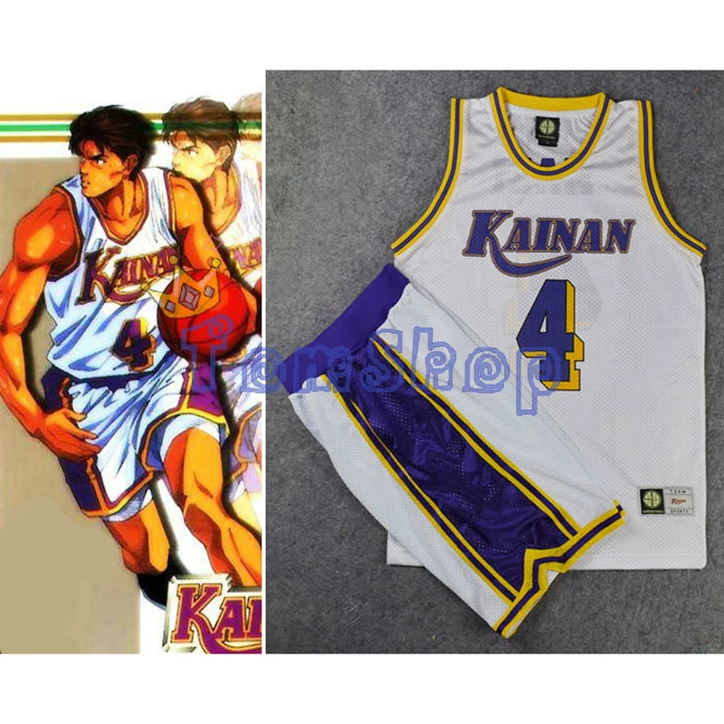 

Anime Slam Dumk KAINAN Captain SHINICHI MAKI Cosplay Costume Basketball Jersey + Shorts Sportswear Team Uniform Suits