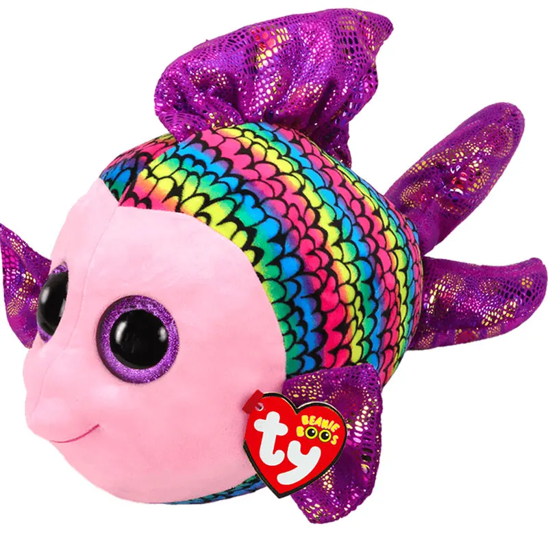 

Милая плюшевая кукла Beanie Boos с большими рыбьими глазами, милые детские игрушки, подушка для детей, подарок на день рождения, 15 см, милый Декор ...