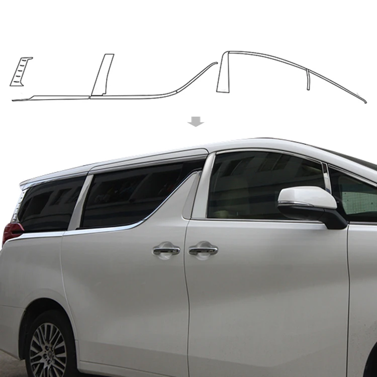 

High Standard Auto Exterior Accessories Car Window Trim For Alphard Vellfire 30