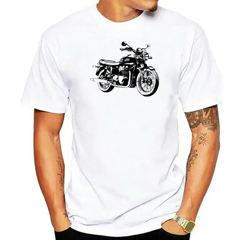 

2023 New Summer Men Hip Hop Tee Shirt Bonneville T100, T-Shirt Street Motorcycle Bonneville T 100 Slim T-shirt