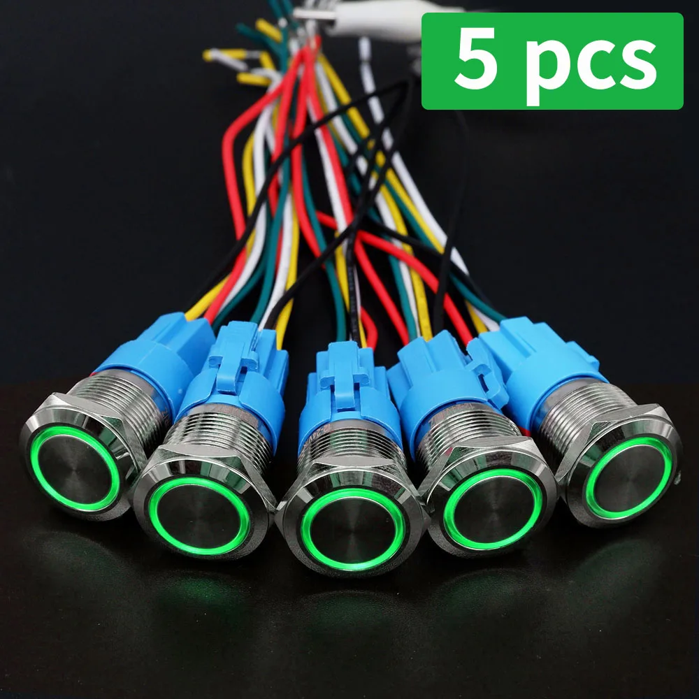 

Металлические кнопочные переключатели PRONCH 12В 5 шт.