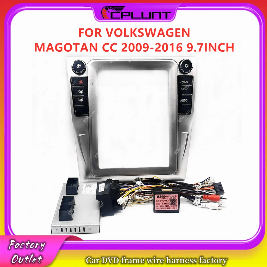 

Tesla экран 9,7 дюйма автомобильная DVD Рамка адаптер Fascia Для VOLKSWAGEN MAGOTAN CC 09-16 Android фотопанель комплект