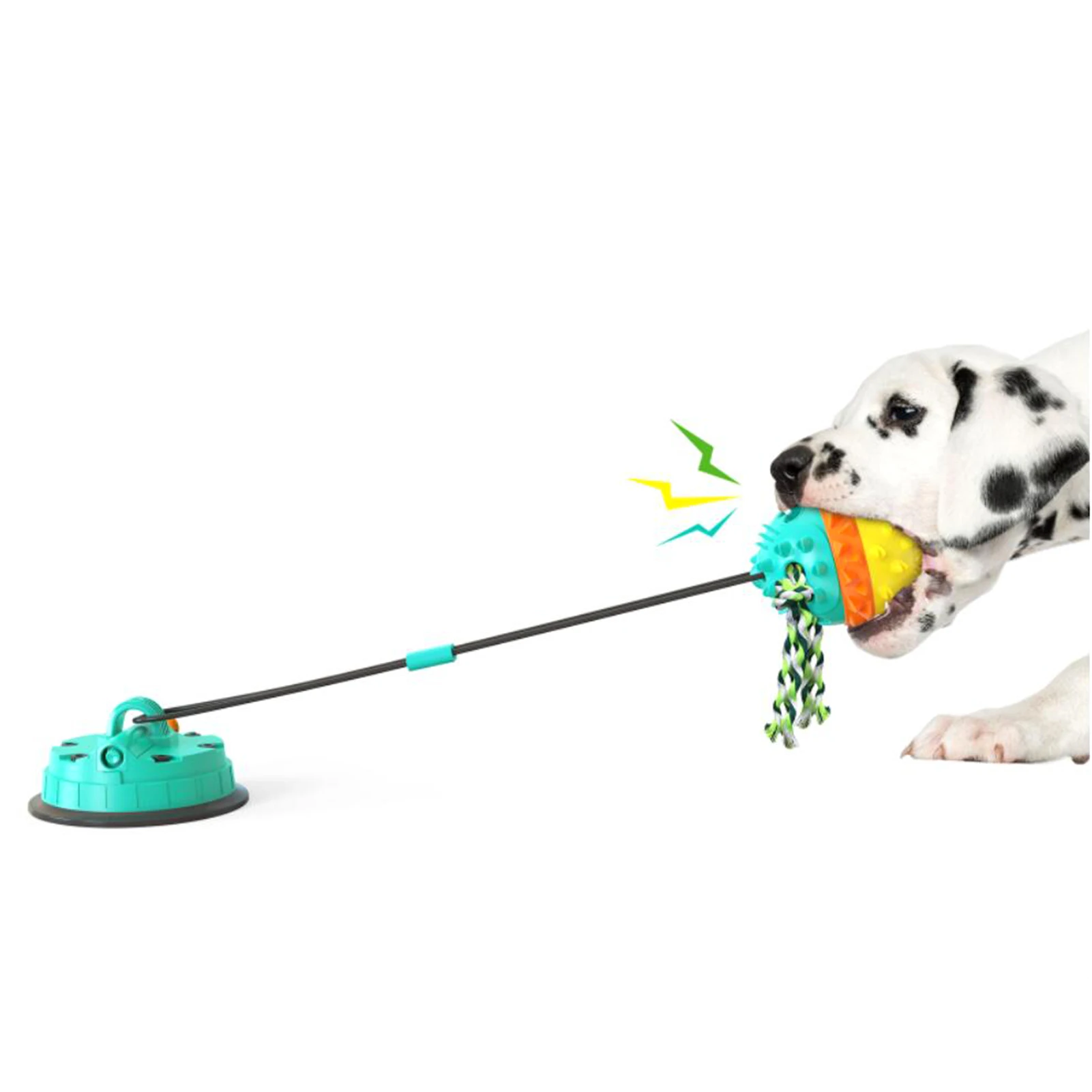 

Vacuum Suction Cup Dog Toy Pet Aggressive Chewers Interactive Dog Toy For Aggressive Chewers Indestructible Dog Teething Chew To