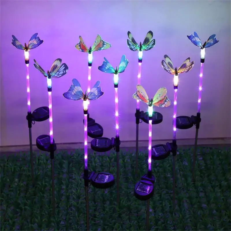 

Garden Light Orange Landscape Illumination Water Proof Butterfly Outdoor Lighting Decorative Lights 8*9cm Decorate Solar Energy