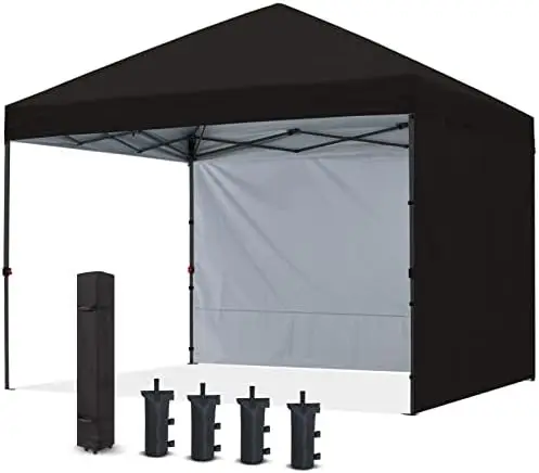 

Up Canopy Tent 10x10Ft Outdoor Festival Tailgate Event Vendor Craft Show Canopy with 2 Removable Sunwalls Instant Sun Protection