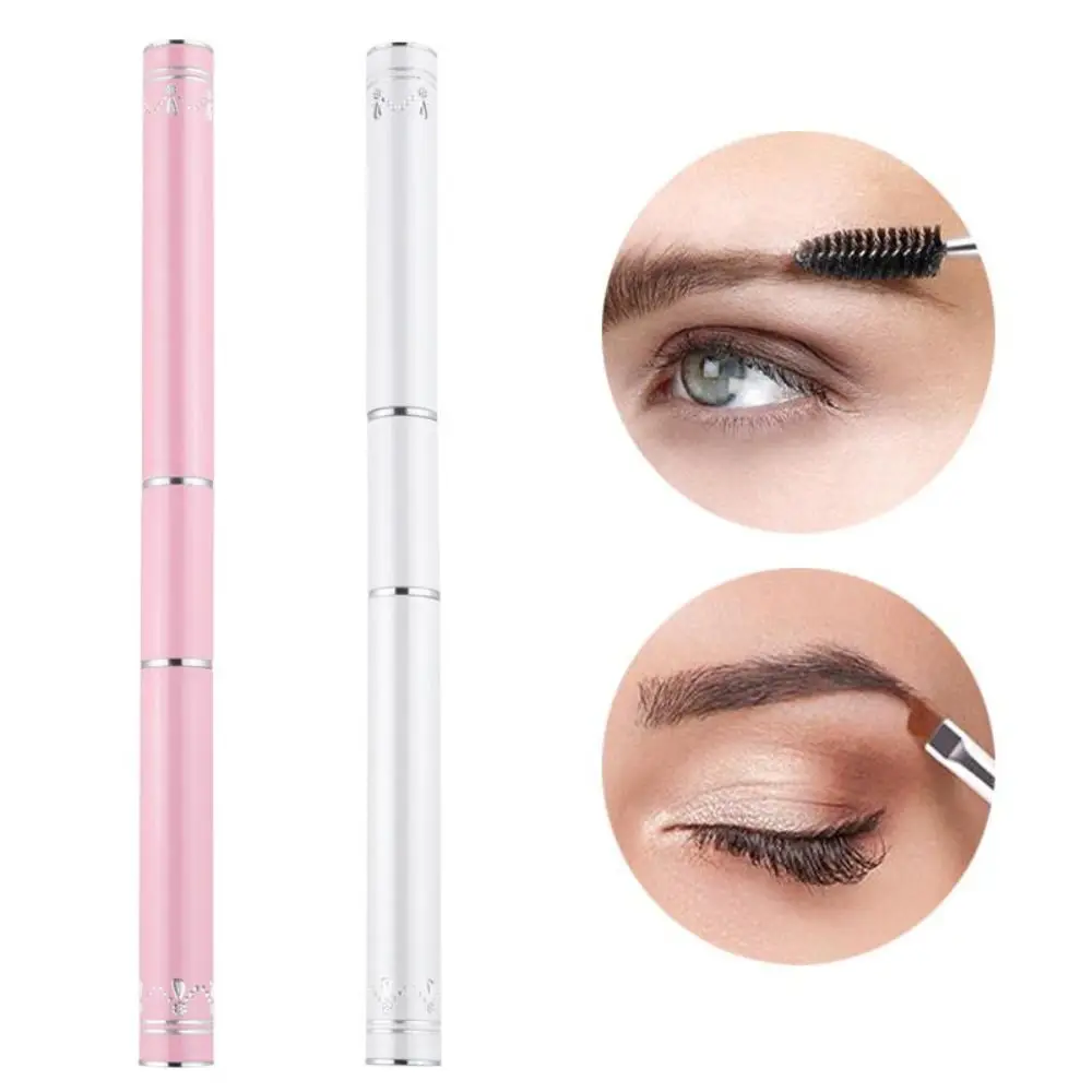 

2 in 1 Portable Double Head Dual Purpose Eyebrow Brush Makeup Brush Eyebrow Comb Eyelash Curl