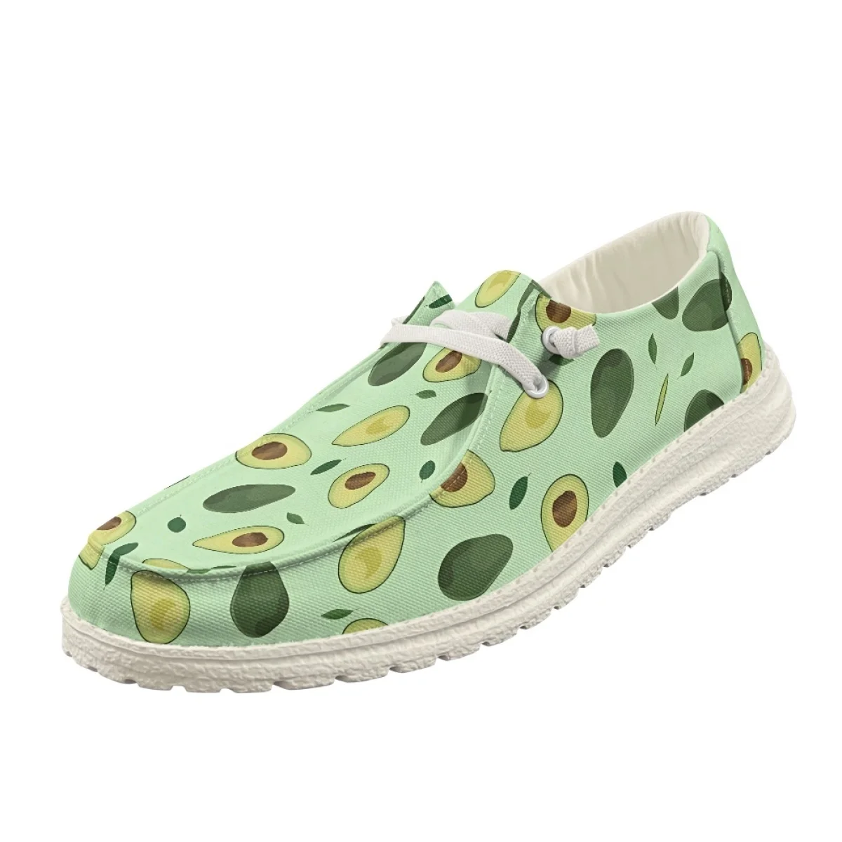 

Новые стильные женские дышащие сетчатые туфли ELVISWORD с рисунком авокадо, летние кроссовки, женские пляжные Лоферы без шнуровки