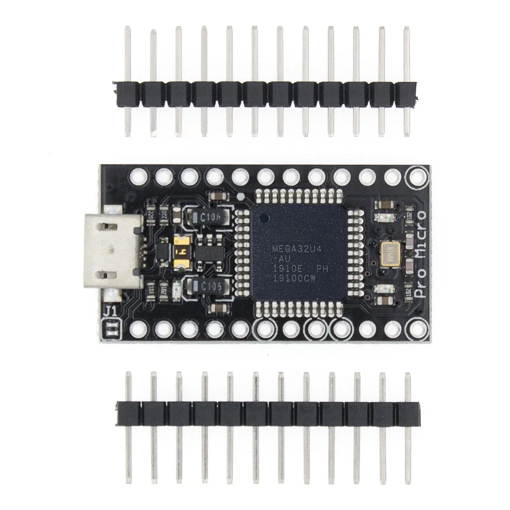 2 шт. TENSTAR ROBOT Pro Micro с загрузчиком черный/синий ATmega32U4 5 В/16 МГц модуль контроллера