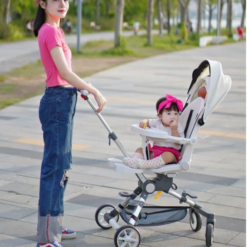 High Landscape 360° Rotation Baby Stroller 3 To 6 Years Old Light Folding Baby Car Baby Carriage Baby Accessories Pushchair