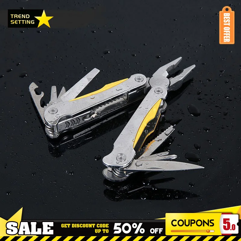 

LAMEZIA Multifunctional Portable Outdoor Camping Pocket Pliers Folding Mini Knife Fold Plier Screwdriver Set Multi Repair Tools