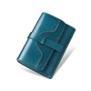 Retro Oil Wax Cowhide Wallet / Genuine Leather Wallets For Women 5