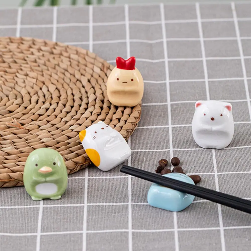 

Chopstick Rest Creative Shape Adorable Appearance Cartoon Cat Bear Chopstick Rest Display Ornament