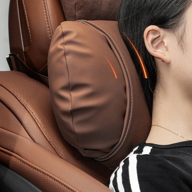 Мягкая кожаная подушка для подголовника автомобильного сиденья поясничной