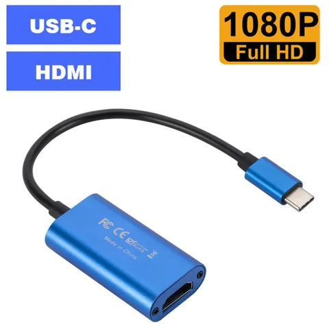 Карта видеозахвата BGGQGG Type-C, HDMI-совместима с USB 1080P HD, запись игр для PS4, переключатель, Фотокамера