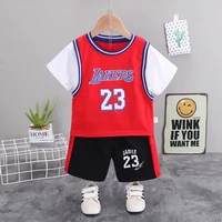 baby boy summer football outfit kids fashion patchework letter printed sport t shirts tops and shorts 2pcs infant clothing sets