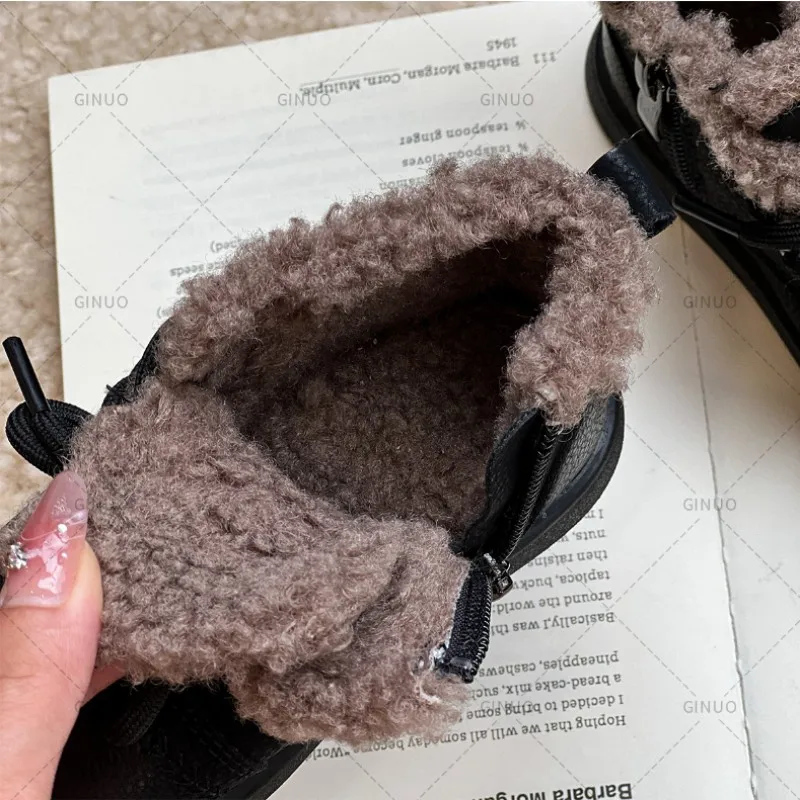 Дизайнерские зимние детские меховые тапочки Tasman Girl Boy Baby Snow Ankle Boot Toddler Tazz Classic Kids