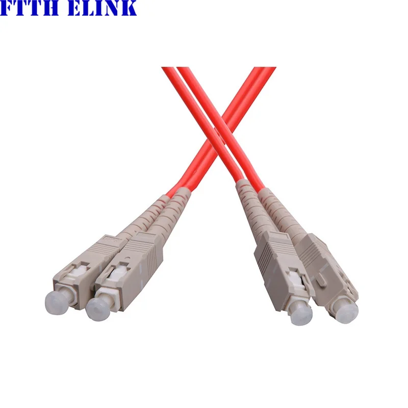 20pcs SC UPC TO SC UPC fiber optic patch cords duplex multimode 3.0mm 62.5/125um cable optical fibre jumper free shipping ELINK