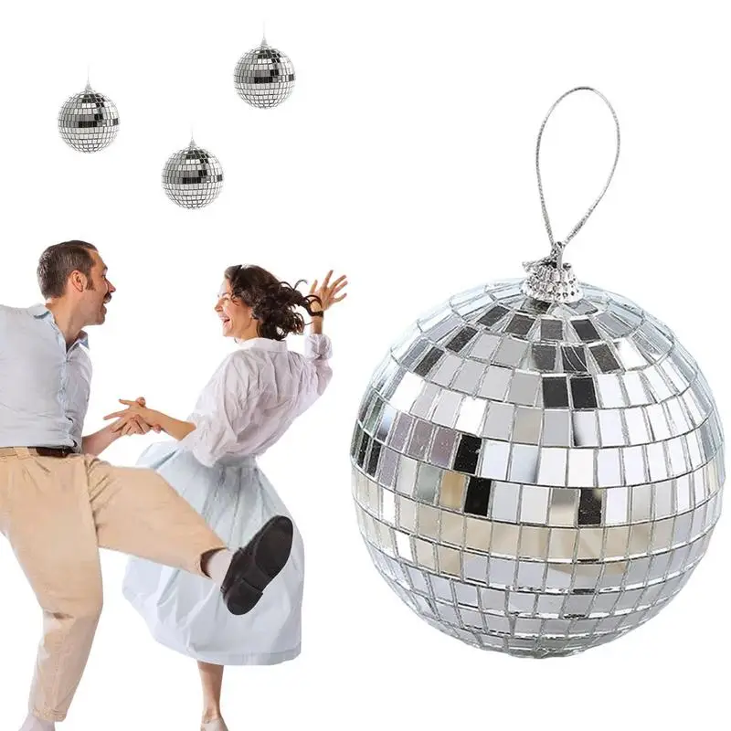 

Glass Mirror Balls Reflective Glass Rotating Mirror Ball Hanging Mirror Disco Ball 8 Inches Glitter Glass Mirror Disco Ball