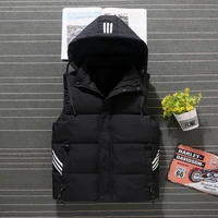 plus size 6xl 7xl 8xl winter mens vests fashion men sleeveless hooded jackets male cotton padded vests thicken warm waistcoats